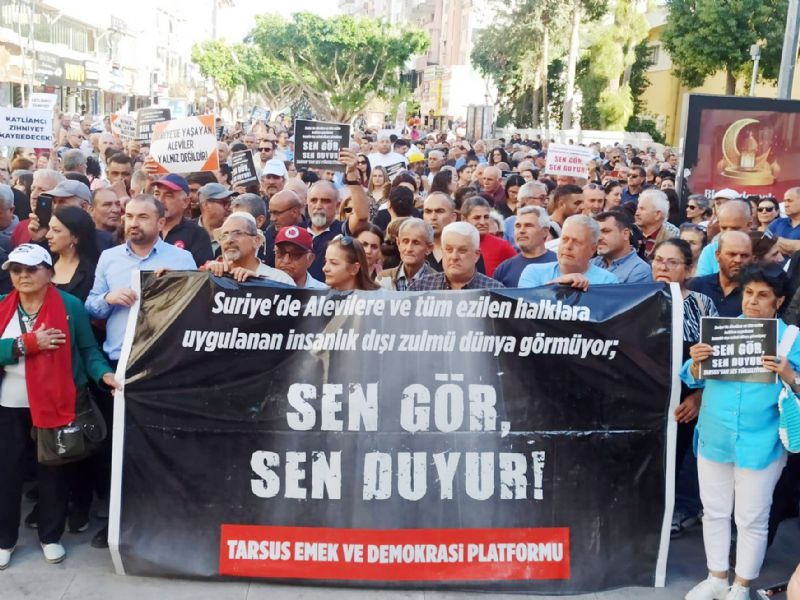 Tarsustan Suriyede yaananlara tepki!...