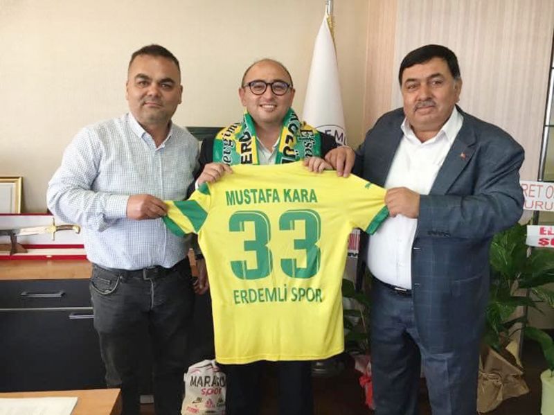 Erdemlispordan Bakan Karaya tebrik ziyareti ...