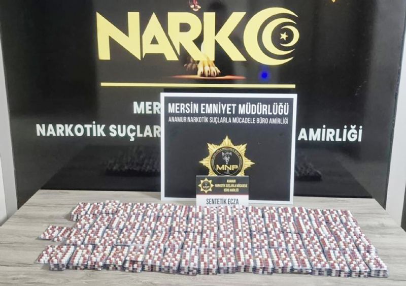 Mersinde 57 bin 221 uyuturucu hap ele geirildi...