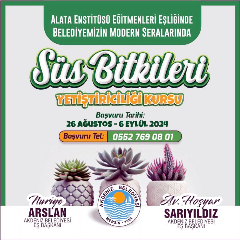 Akdeniz�de �S�s Bitkileri  Yeti�tiricili�i Kursu� ba�l�yor...
