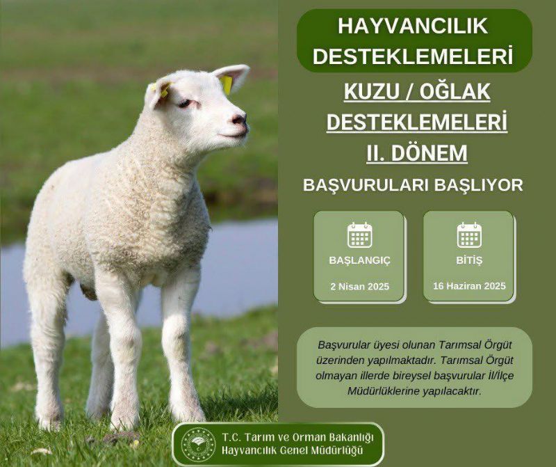 Hayvanclk destekleme bavurular balyor...