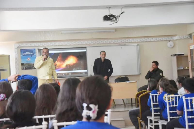 Ormanclardan okullarda yangn eitimi...