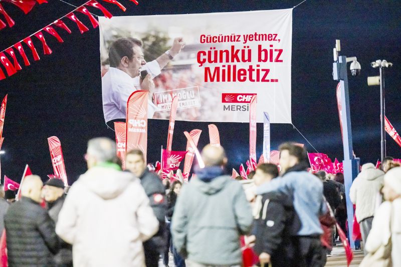 CHP Mersinde dayanma mitingi yapt...