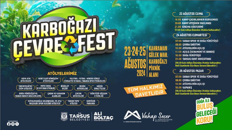 Tarsus Karbo�az� �evre Festivali ba�l�yor...