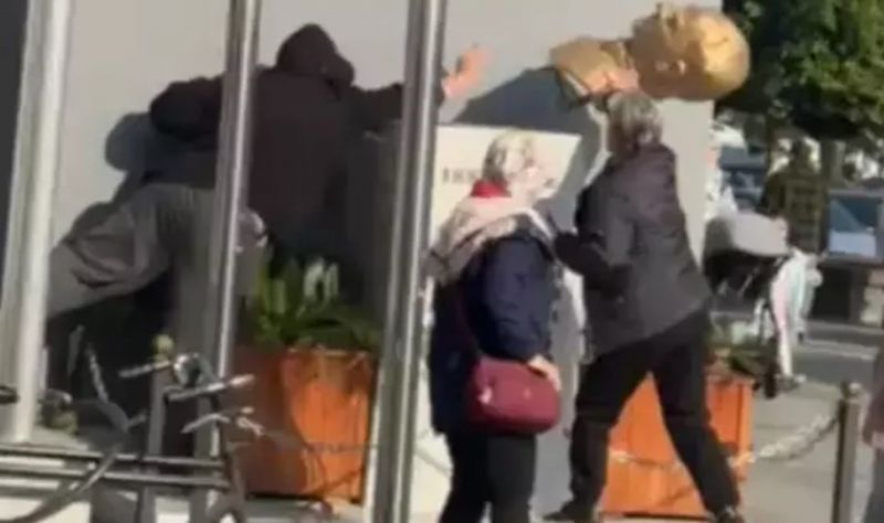 Mersinde Atatrk bstne zarar veren saldrgan gzaltna alnd...