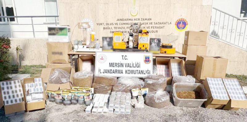 Mersin’de 73 bin 500 adet kaak makaron ele geirildi...
