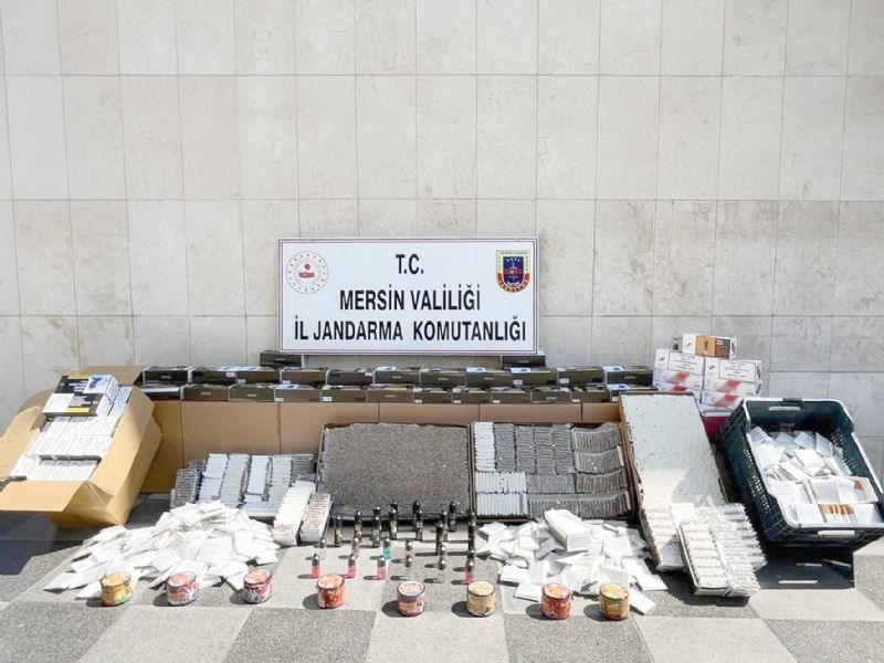 Mersinde 46 bin 120 adet dolu makarona el konuldu...