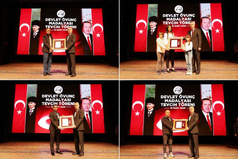 Mersinde ehit aileleri ve  gazilere devlet vn madalyas...