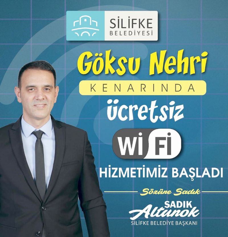 Silifke Belediyesinden cretsiz internet hizmeti...