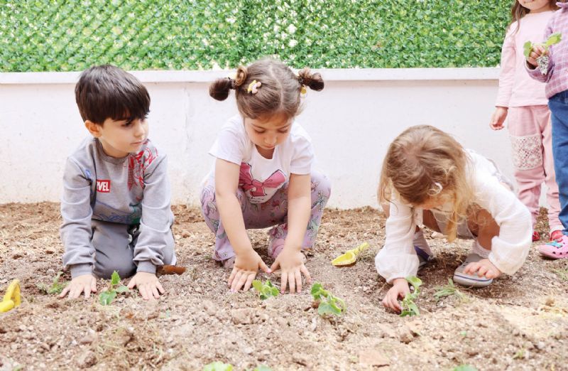Toroslar Belediyesi ocuklara binlerce fide datt...