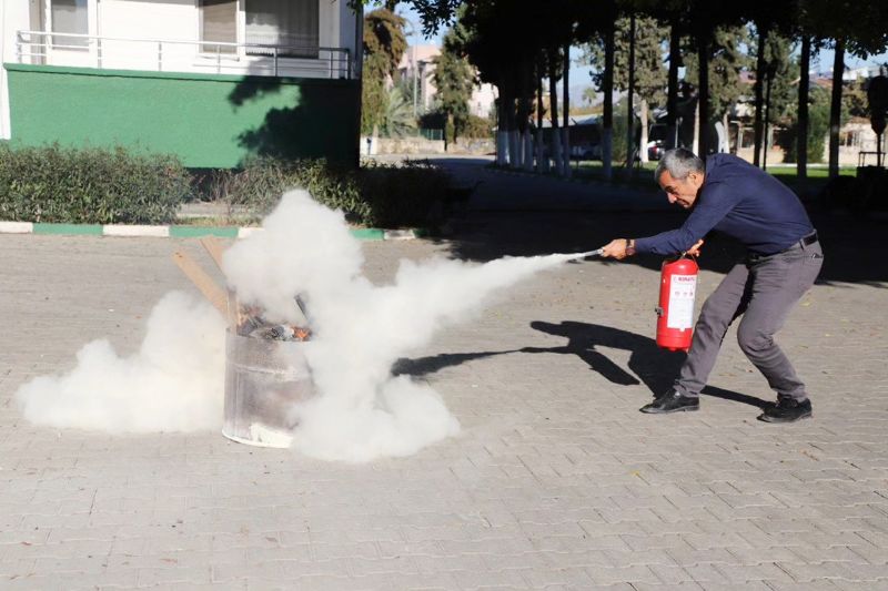 tfaiyeden TMO personeline  yangn eitimi ve kurtarma tatbikat...