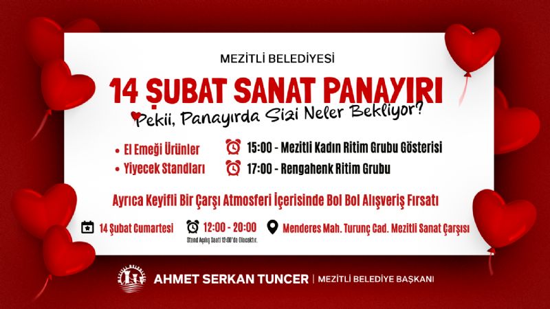 14 �ubat�ta Mezitli�de panay�r var...