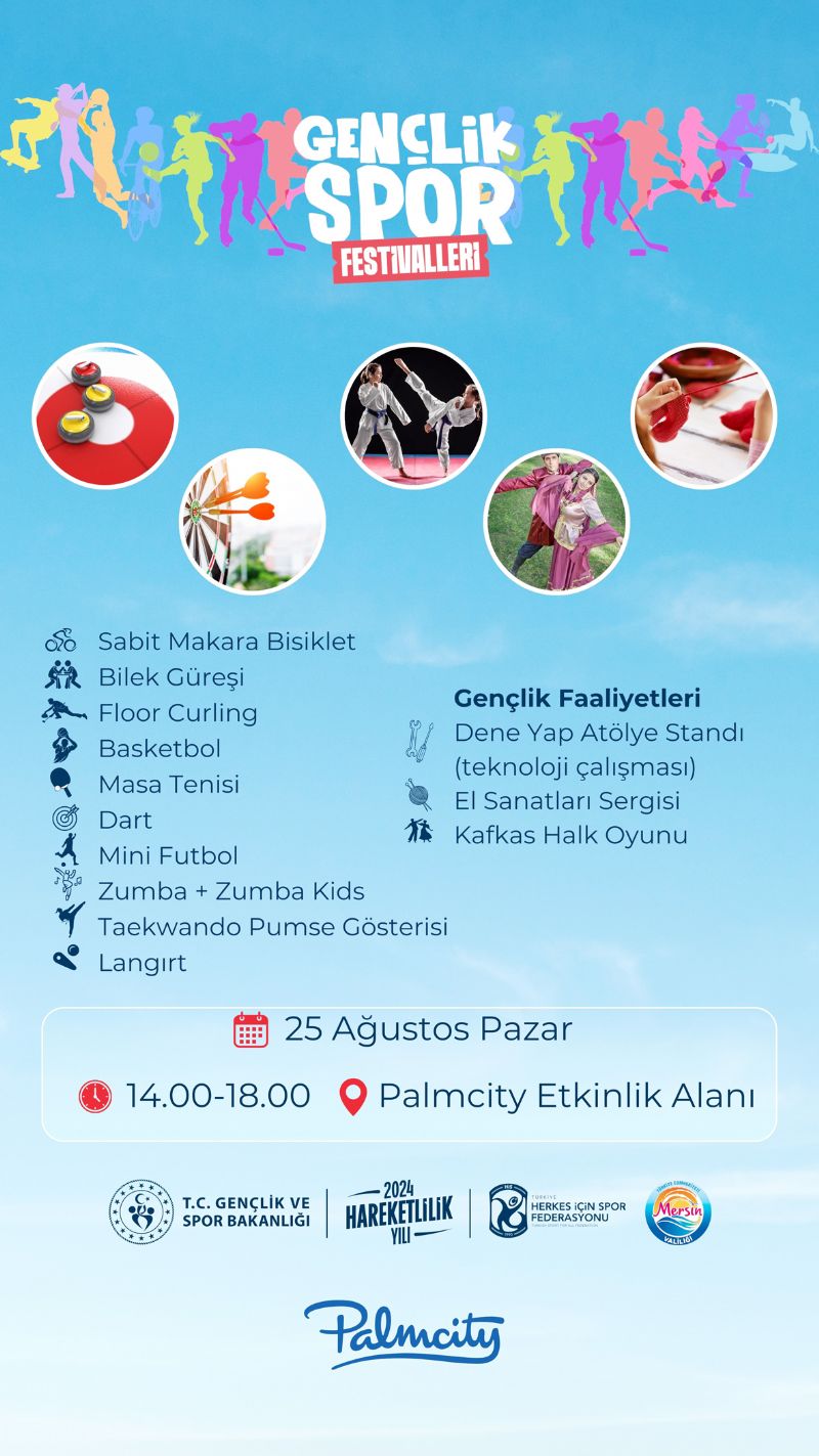 Mersin’de Gen�lik ve Spor Festivali d�zenlenecek...