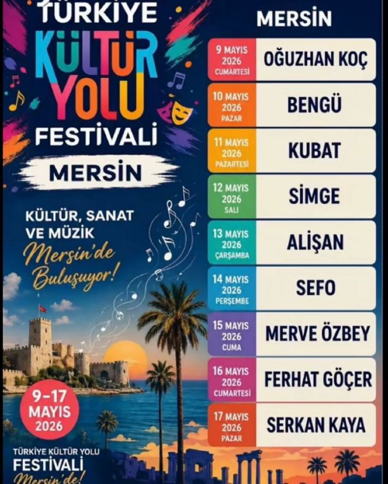 Mersin�i K�lt�r Yolu Festivali co�kusu sard�