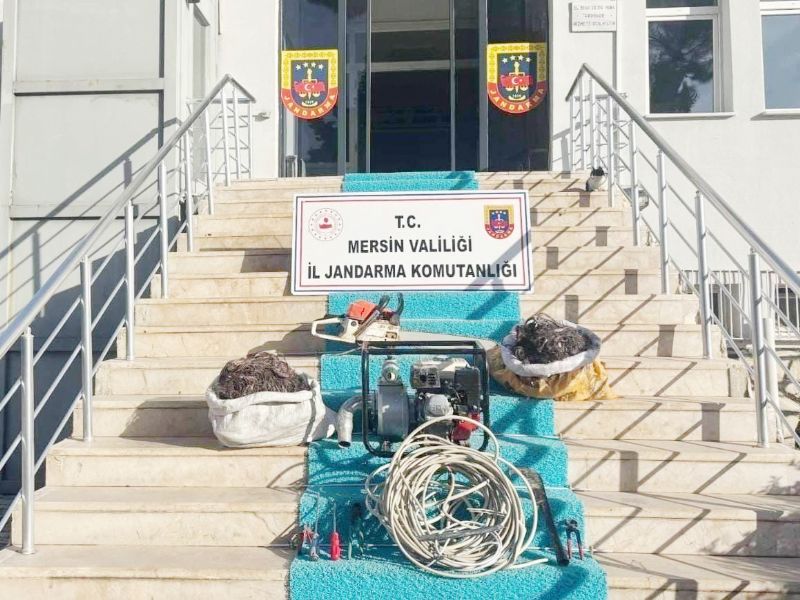 Kablo h�rs�zlar� jandarmadan ka�amad�...