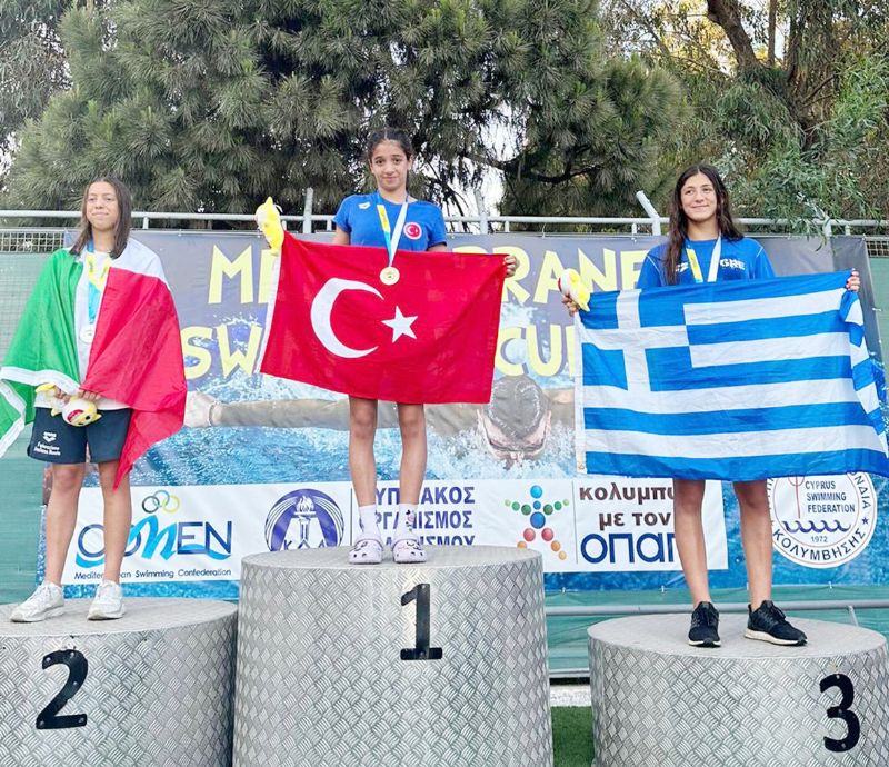 Mersinli y�z�c�den T�rkiye rekoru...