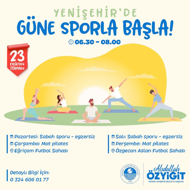 Yeni�ehir�de mat pilates etkinlikleri ba�l�yor...