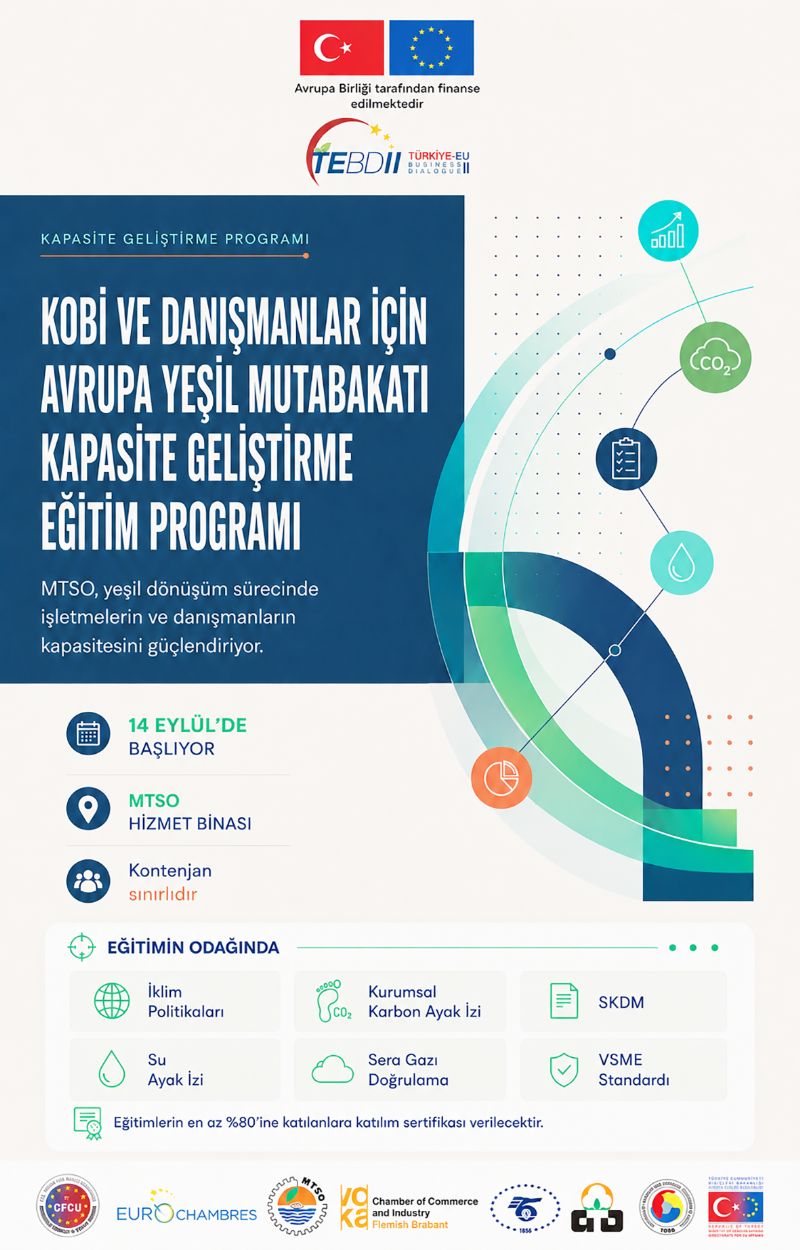 MTSO�dan KOB� ve dan��manlara ye�il mutabakat e�itim deste�i