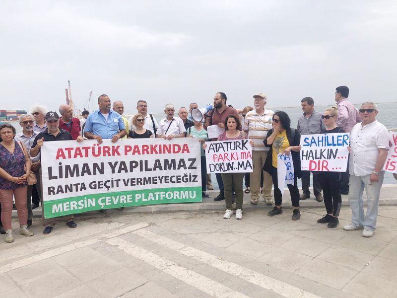 Atat�rk Park��nda  yeni liman istemiyoruz!...