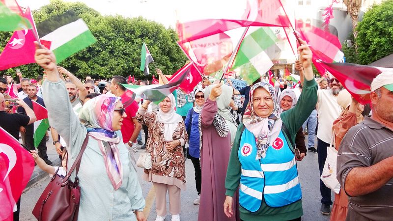 Erdemli�den Filistin’e destek y�r�y���...