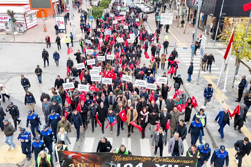 Binlerce Mersinli 3 Ocak Y�r�y����nde bulu�tu...