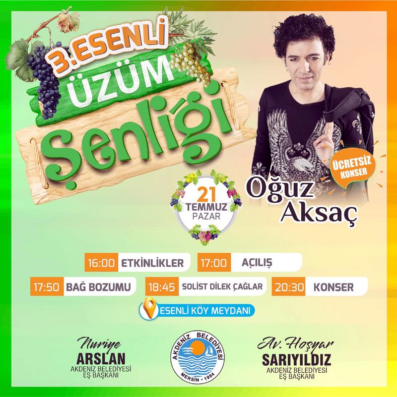 Esenli �z�m �enli�i 21 Temmuz�da d�zenlenecek...