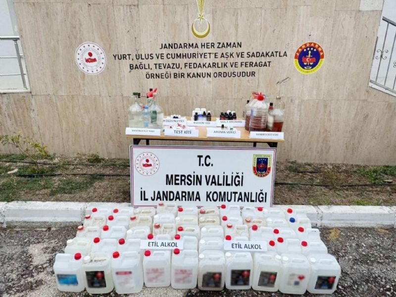 Mersin’de 540 litre sahte iki ele geirildi...