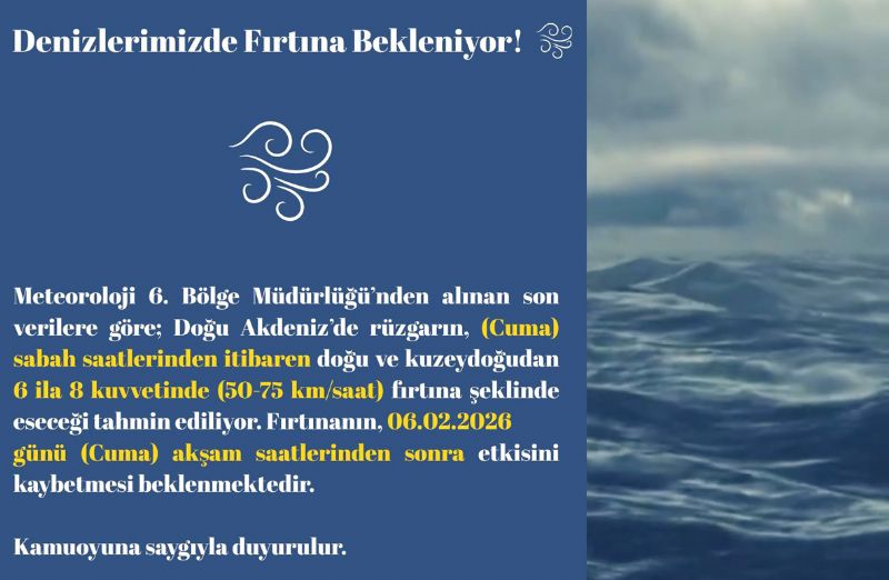 Mersin�e meteorolojik uyar�!