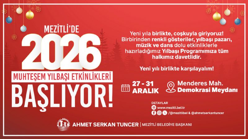 Mezitli yeni y�l� co�kuyla kutlayacak...