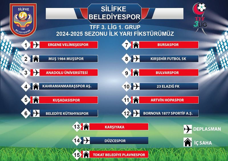 Silifke deplasmanda sahaya ��k�yor...