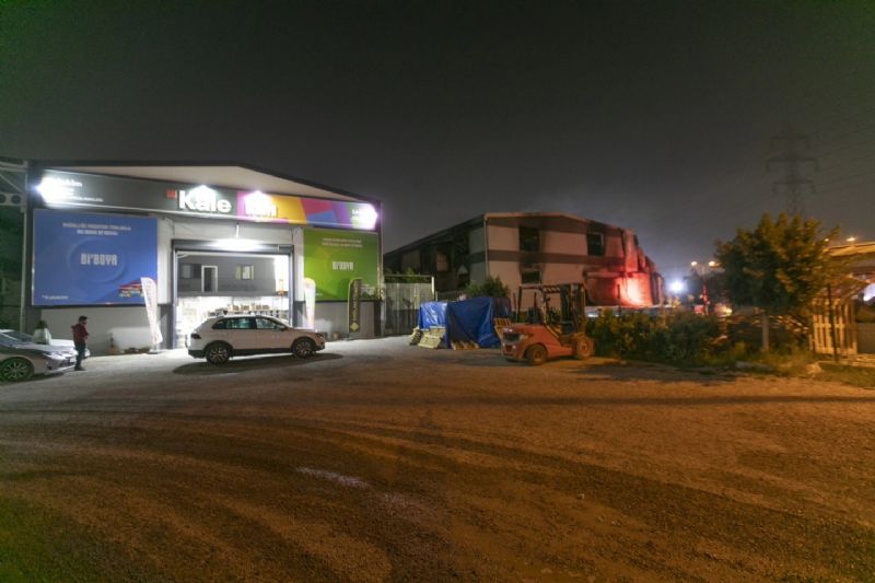 Boya deposunda ��kan yang�n korkuttu...