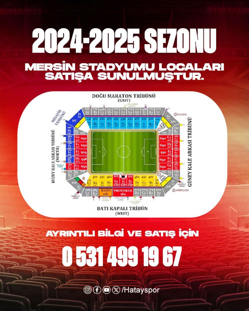 Hatay, Mersin Stadyumu�nda  loca sat���na ba�lad�...