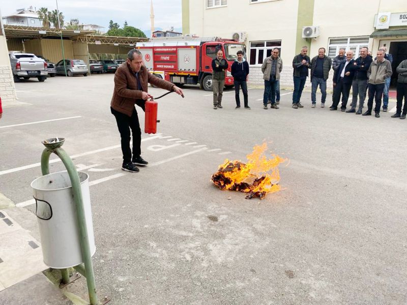 Bozyazda yangn tatbikat gerekletirildi...