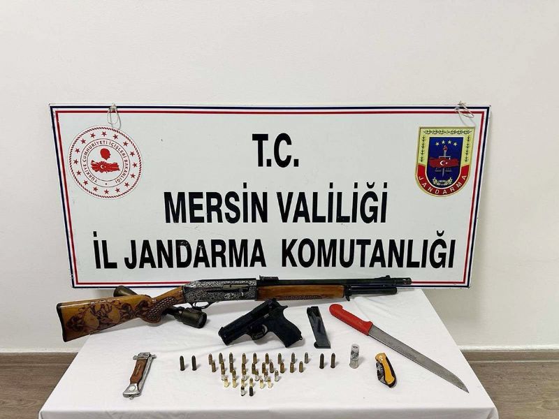 Mersin’de silah kaakl operasyonu ...